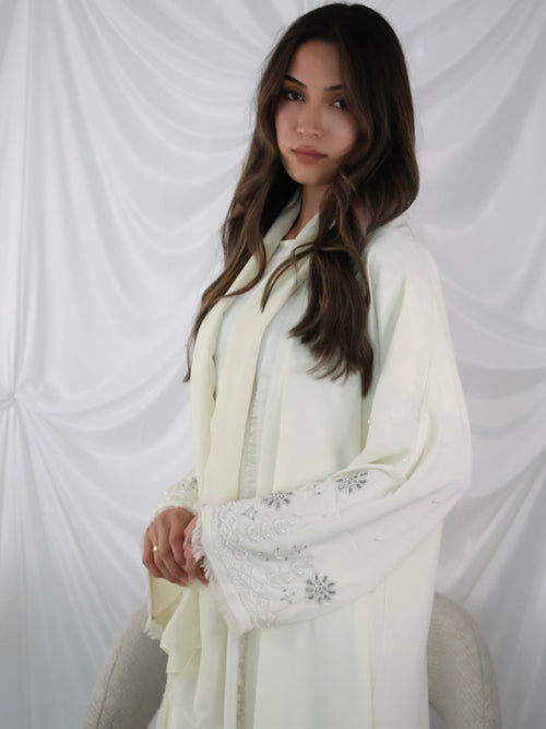 Alina Abaya Set - White